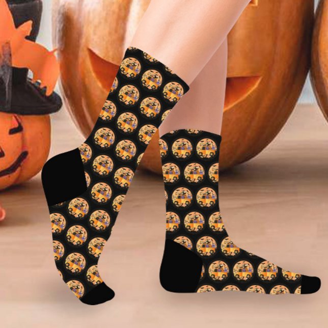 Chaussette Joli Halloween Citrouille (Créateur téléchargé)