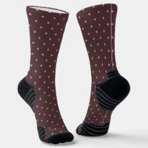 Joli motif à pois rose et marron Bohème