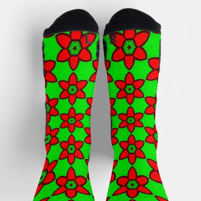 Chaussette Joli Motif de fleurs Abstraites (Haut)