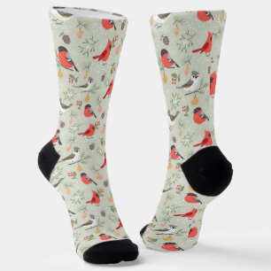 Chaussette Joli Noël Oiseau Motif Design de vacances