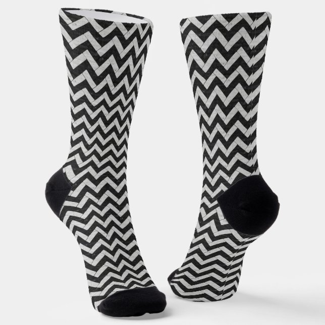Chaussette Joli noir blanc rayures de marbre jeter couverture (Angulaire)