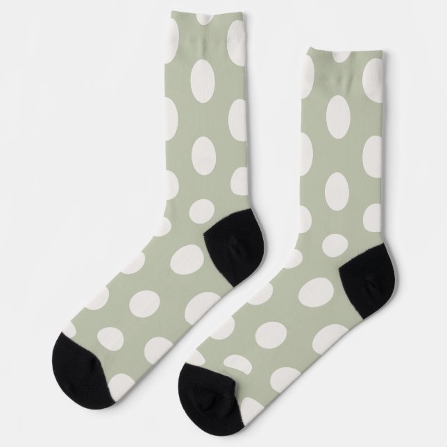 Chaussette Joli pois l Vert et blanc (Gauche)