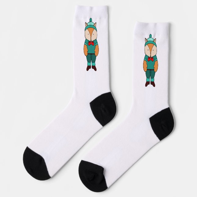 Chaussette Joli renard vert (Gauche)