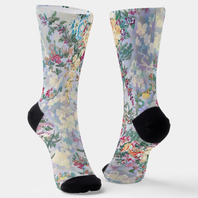 Chaussette Joli Vintage Style Floral Crazy Chaussettes (Angulaire)