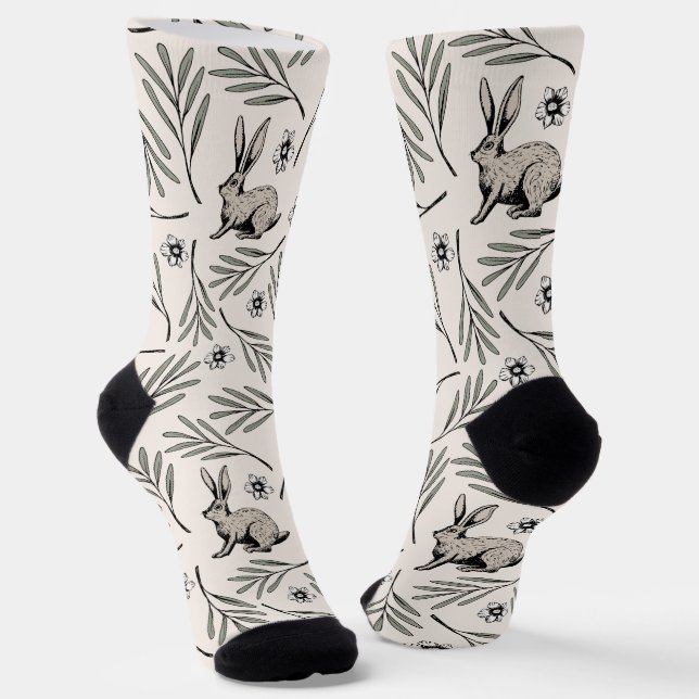 Chaussette Jolie Bunnies d'hiver Nature (Angulaire)