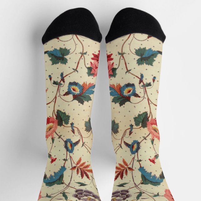Chaussette Jolie conception textile florale Crew Socks (Haut)