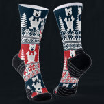 Chaussette Jolie et moderne Christma Snowman Knitted<br><div class="desc">Des créations uniques branchées,  à la mode et moderne,  Christma Snowman tricotent des chaussettes,  des t-shirts,  des sweatshirts,  etc. Embarquez pour cet événement important avec vos proches et vos amis et profitez de l'un de nos modèles chic Holiday Knished Designs pour un Joyeux Noël</div>