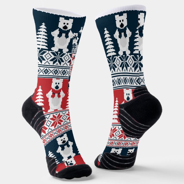 Chaussette Jolie et moderne Christma Snowman Knitted (Angulaire)