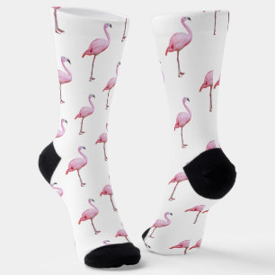 Chaussette Jolie fille tropicale Flamant rose rose