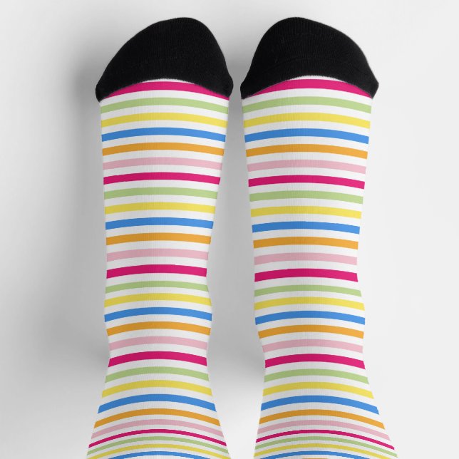 Chaussette Jolies rayures colorées (Haut)