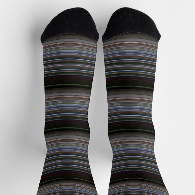 Chaussette Jolies rayures rétro modernes (Haut)