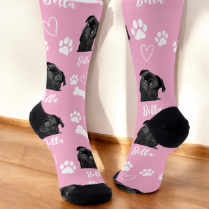 Chaussette Jote Amoureux des chiens animal rose photo