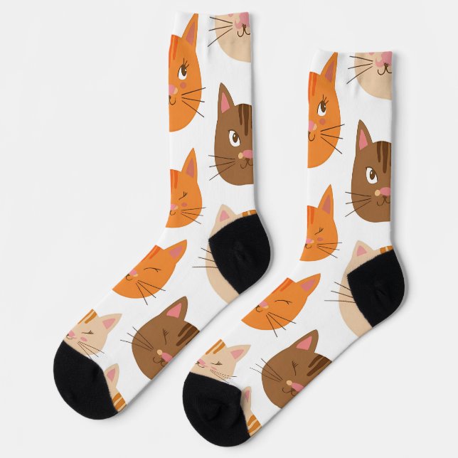 Chaussette Jote Chat face Motif (Gauche)