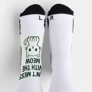 Chaussette Jouer avec le Miaou - Chat doux mais psychopathe