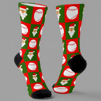 Chaussette Joueur de baseball Santa motif de Noël vacances