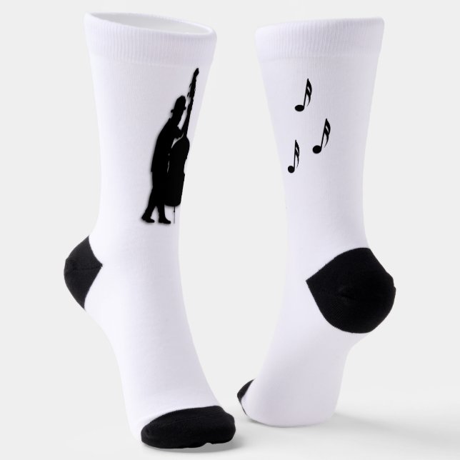 Chaussette Joueur de basse musicien  (Angulaire)