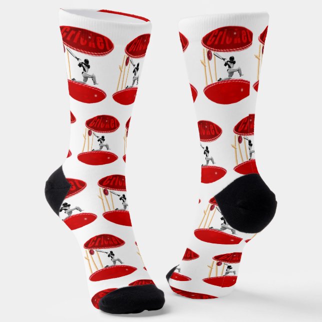 Chaussette Joueur De Cricket Dans Une Balle De Cricket, Chaus (Angulaire)