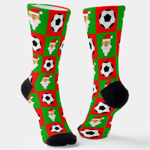 Chaussette Joueur de football Père Noël Motif de Noël Fun Hol
