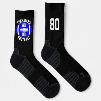 Chaussette Joueur de football personnalisé Nom de l'équipe Bl