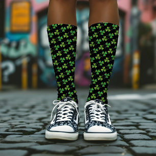 Chaussette Jour de la Saint Patrick Cool Shamrock Motif vert 