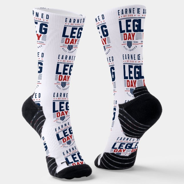 Chaussette Journée de jambes « Mérité, pas donné » Typographi (Angulaire)