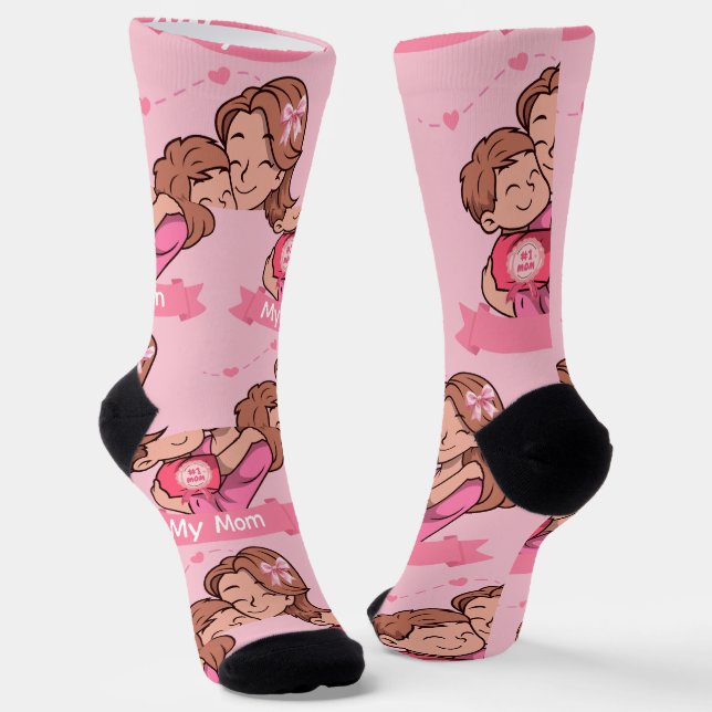 Chaussette Joyeuse Fête des Mères  (Angulaire)