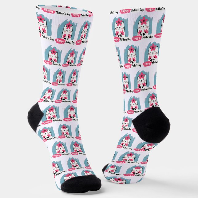 Chaussette Joyeuse fête des Mères (Angulaire)