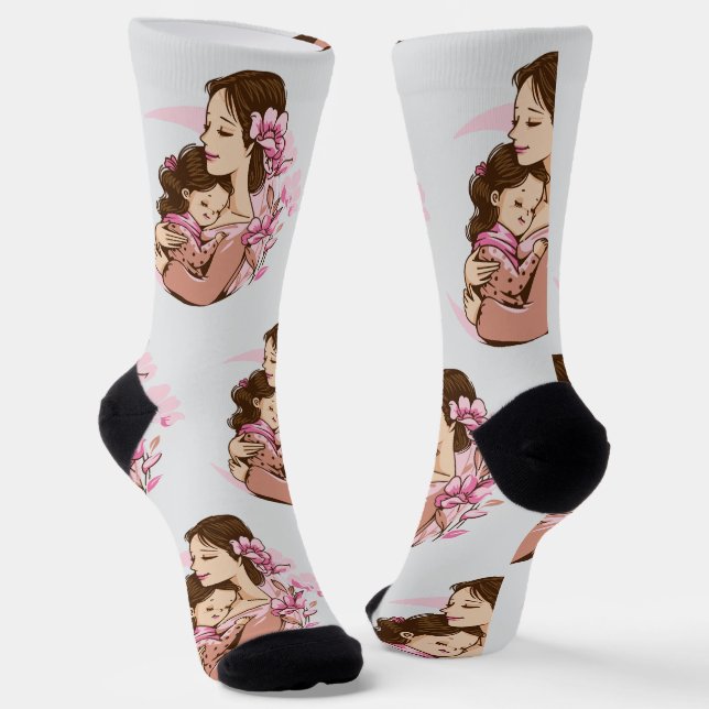 Chaussette Joyeuse Fête des Mères  (Angulaire)