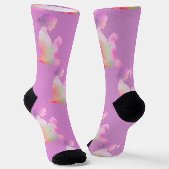 Chaussette Joyeuse Fête des Mères  (Angulaire)