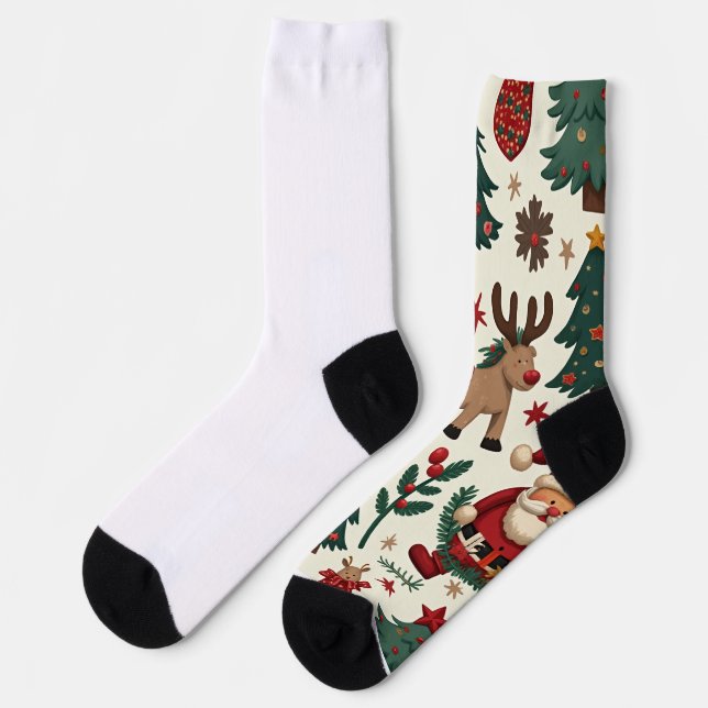 Chaussette Joyeuses Chaussettes d'équipage de Noël (Gauche)