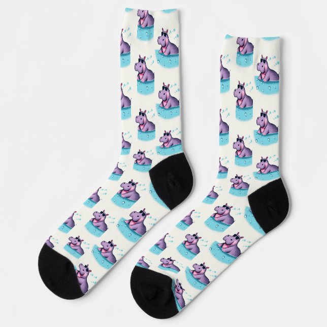 Chaussette Joyeuses Chaussettes Hippo (Gauche)