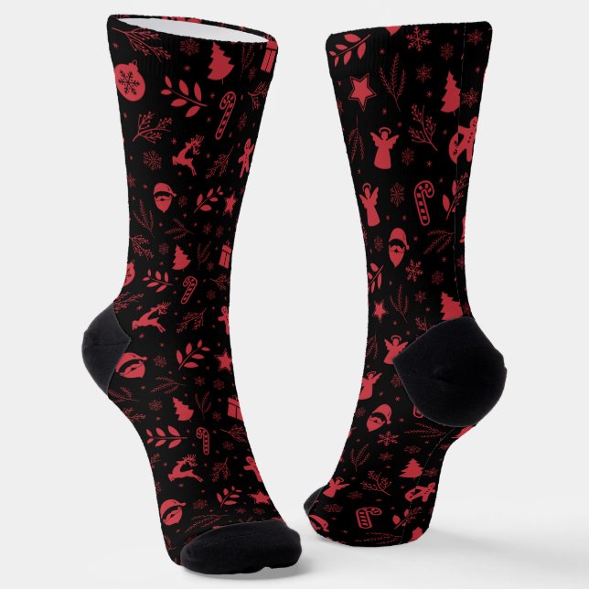 Chaussette Joyeuses Fêtes de Noël Festives (Angulaire)