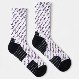 Chaussette Joyeux Anniversaire ! Écriture noire