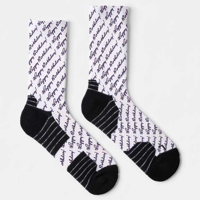 Chaussette Joyeux Anniversaire ! Écriture noire (Droite)