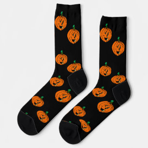 Chaussette Joyeux Halloween, Amical, Citrouille Jack-o'Lanter