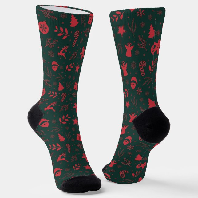 Chaussette Joyeux Noël Fête de fin d'année (Angulaire)