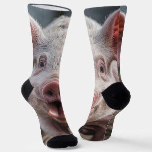 Chaussette Joyeux Poke de langue de porc blanc,