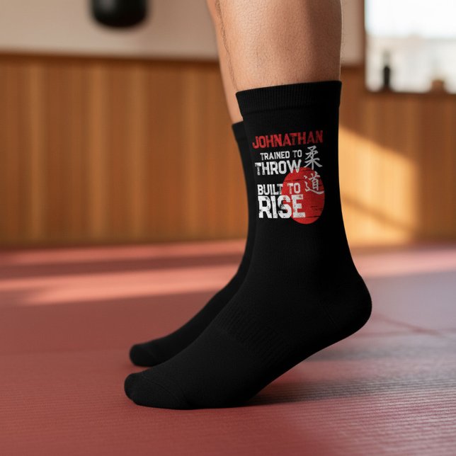 Chaussette Judo - Entraîné à Jeter - Construit pour S'élever (Créateur téléchargé)