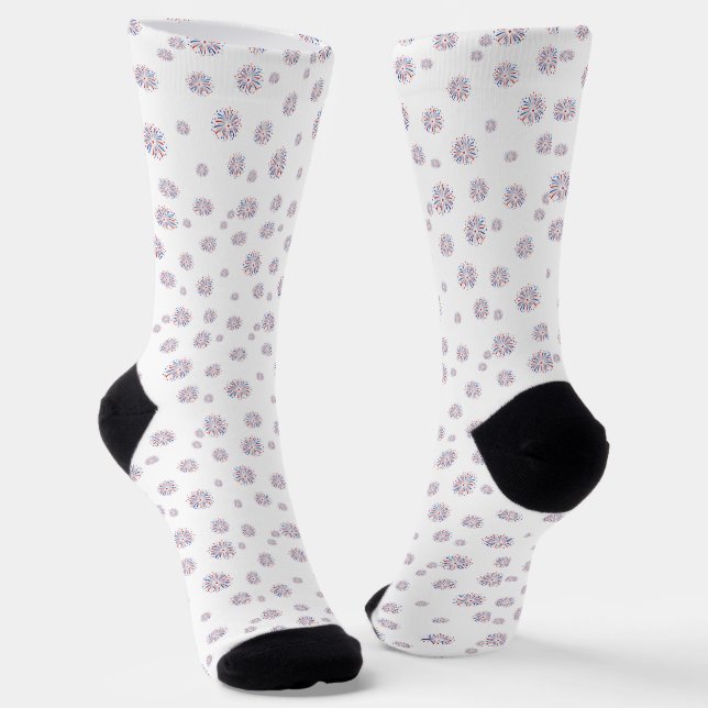 Chaussette Juste Ici Pour Le Feu D'Artifice Drôle Pour Deux (Angulaire)