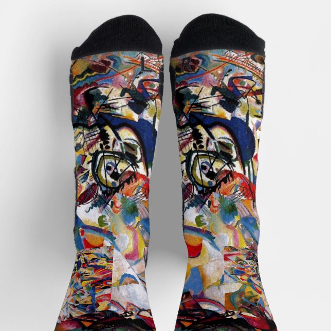 Chaussette Kandinsky Composition VII Peinture Abstraite (Haut)