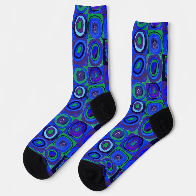 Chaussette Kandinsky Farbstudie Carrés Bleus Cercle Carré  (Gauche)