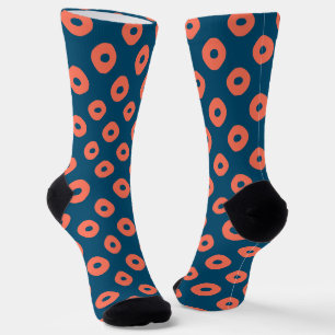 Chaussette Kanoko" Saumon Motif de points de vue rose