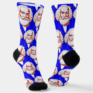 Chaussette Karl Marx Portrait - Illustration graphique