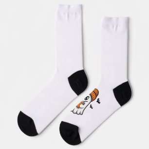Chaussette Kawaii Fantôme Halloween Orange Bonnet Esprit d'Au