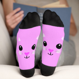 Chaussette Kawaii Rose Kitten
