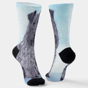 Chaussette Kerry Blue Terrier peinture mignonne Chien d'origi