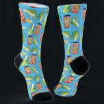 Chaussette Kimchi Ingrédients Chou épicé Aquarelle bleu<br><div class="desc">Un motif amusant décore ces superbes chaussettes. Main peinte par moi pour toi. Ajoutez votre propre texte ou modifiez les couleurs. Pour plus de designs et de couleurs,  consultez ma boutique ! Faites savoir à w. si vous voulez quelque chose de personnalisé.</div>