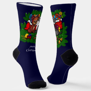 Chaussette Kitty et chiot, Happy XMas