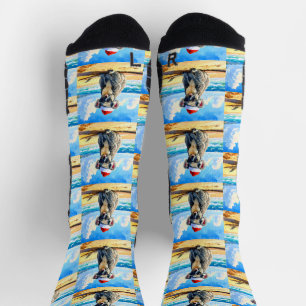 Chaussette Koala Casquette de Père Noël Soleil et Surf 