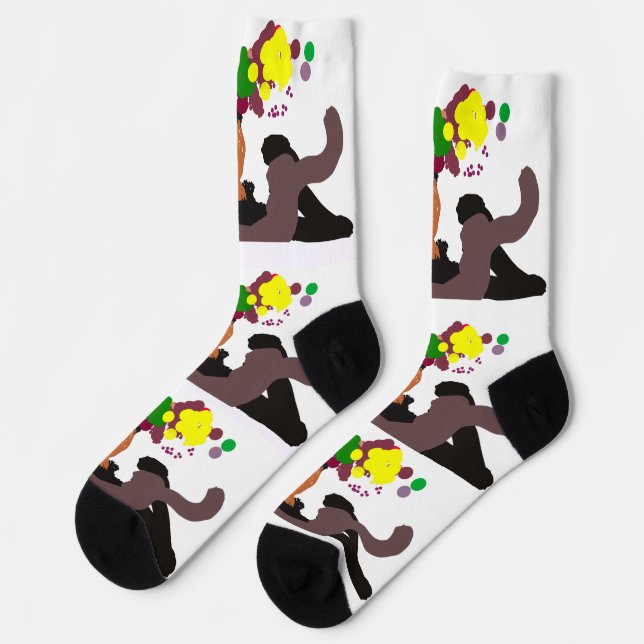 Chaussette La chouette aime la gentillesse (Gauche)